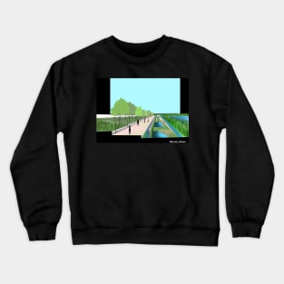 wetland urban park sketch Crewneck Sweatshirt